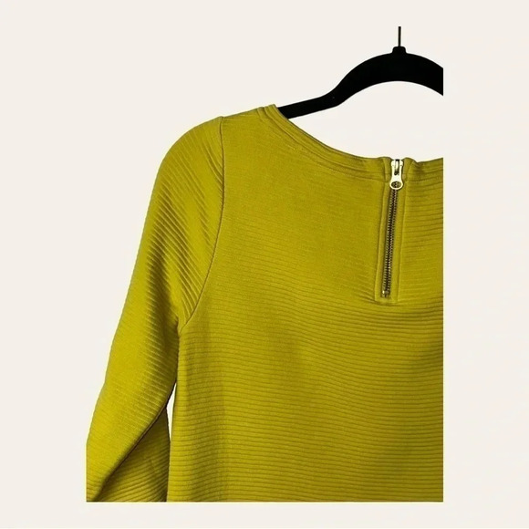 0506W.. BODEN‎ BLOUSE 3/4 SLEEVES LIME YELLOW IN COLOR ZIPPERED POCKETS - Picture 10 of 12